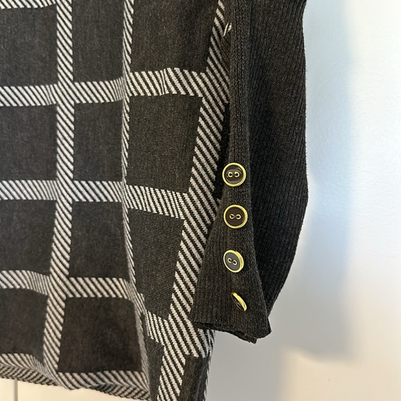 Plaid blouse gray - Picture 2 of 4